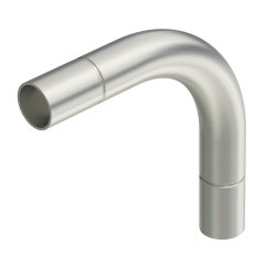 Nerus.ter.caurules pagrieziens bez vītnes ø40mm, V4A, 1.4571, 2B