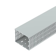 Rievots kabeļu kanāls halogenbrīvs, PC/ABS, gaiši pelēks, 7035 LK4H N 80100