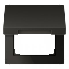 Rozetes vāks ar atsperi, lakots alumīnijs, Serie LS, antracīts