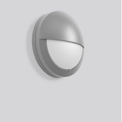 Gaismeklis ROUNDED midi, silver, on/off Wall luminaires, D 268 H 96, Plastic (PC) opal