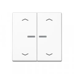 Taustiņs 2-viet ar indikācijas logu un virzienrādītāju, termoplasts, Serie A, balts