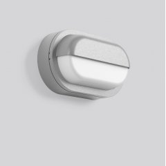 Gaismeklis ALU-LUX OVAL, 12 W, 330 lm, 840, silver, Phase-cut Wall luminaires, L 258 B 148 H 92, Opal glass