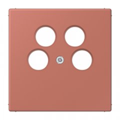 Centrālplate 4-vietīga SAT-TV-kontaktligzda (Ankaro), termoplasts, Serie LS, terre sienne brique