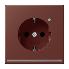 Kontaktligzda SCHUKO, 16 A 250 V ~, ar LED apgaismojumu, ar bērnu drošību, Serie LS, terre sienne brûlée 31