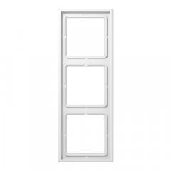 Rāmītis 3-vietīgs, vertikālā un horizontālā montāža, duroplastss antibakteriāls, LS 990, balts