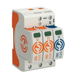 Pārsprieguma novadītājs V20 divpolīgs ar NPE 280V V20-2+NPE-280