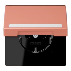 Kontaktligzda SCHUKO, 16 A 250 V ~, marķējams, ar bērnu drošību un vāciņu, termoplasts krāsots, Serie LS, l'ocre