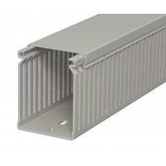 Perforēts vādu kanāls 80x60x2000, PVC, akmens pelēks, 7030 LK4 80060