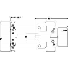 BCXMLE 11 (1NO+1NC) Sānu palīgkontakts NO+NC