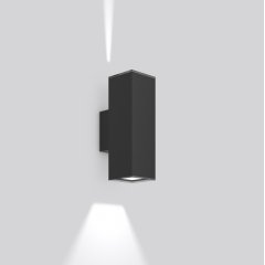 Gaismeklis TECHNO, 6,2 W, 220 lm, 830, anthracite, on/off Wall luminaires, L 100 B 154 H 311, Transparent glass