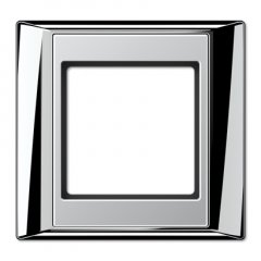 Rāmītis 1-vietīgs, vertikālā un horizontālā montāža, plastmasa, A PLUS, spilgti hromēts-alumīnija