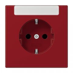 Kontaktligzda SCHUKO, 16 A 250 V ~ marķējams, ar bērnu drošību, termoplasts, sarkana