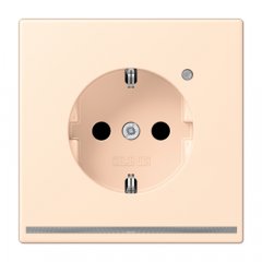 Kontaktligzda SCHUKO, 16 A 250 V ~, ar LED apgaismojumu, ar bērnu drošību, Serie LS, terre sienne pâle