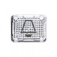 Kupols ar simbolu, caurspīdīgs, kristāldzidrs, zvana simbols