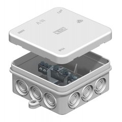 Potenciālu izlidzīnoša kopne vannas istabam korpusā 90,5x90,5x39, PE, gaiši pelēks, 7035 1804 AP