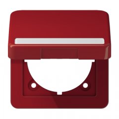 Rozetes vāks ar atsperi, marķējams, termoplasts, Serie CD, sarkans