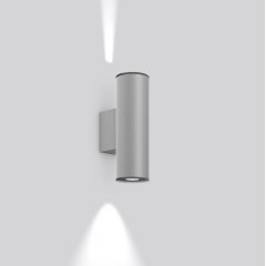 Gaismeklis CYL PRO, 13...28 W, 900...1750 lm, 830, silver, DALI Wall luminaires, L 100 B 154 H 307, Transparent glass
