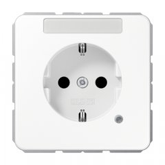 Kontaktligzda SCHUKO, 16 A 250 V ~, ar indikātoru, marķējams, ar bērnu drošību, termoplasts,