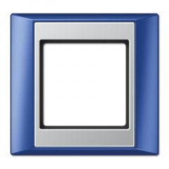 Rāmītis 1-vietīgs, vertikālā un horizontālā montāža, plastmasa, A PLUS, zils-alumīnija