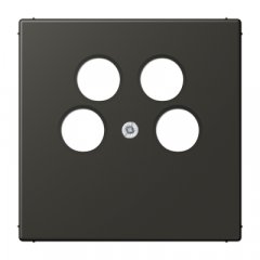 Centrālplate 4-vietīga SAT-TV-kontaktligzda (Ankaro), termoplasts, Serie LS, ombre naturelle 59