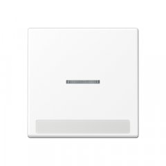 Taustiņs 1-viet, ar indikācijas logu, marķējams, termoplasts, Serie A, sniegbalts matēts