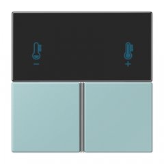 Taustiņs 3-viet, F40 KNX telpas kontrolierim, Serie LS, céruléen clair