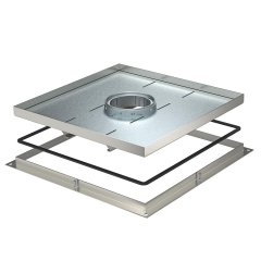 Pastiprināta regulējama kasete tubusa instalācijai 383x383x25, V2A, 1.4301 RKF2 SL2 V3 25