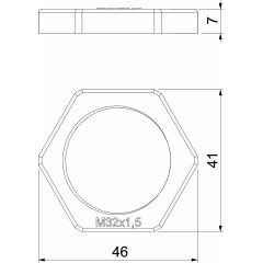 Uzgrieznis M32, PS, gaiši pelēks, 7035