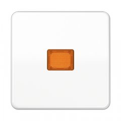 Taustiņs 1-viet, ar indikācijas logu, duroplasts, Serie CD, balts