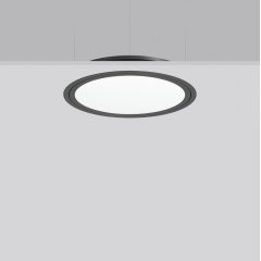 Gaismeklis TRIONA round, 29 W, 2450 lm, 827-865, anthracite, DALI Recessed ceiling luminaires, D 505 H 2 HEL 89, Plastic (PMMA) opal