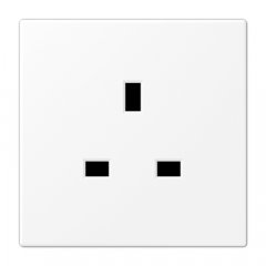 Kontaktligzda Steckdose, 13 A 250 V ~, skrūvju spailes BS 1363-1, 4 mm2, ar bērnu drošību, Serie LS, sniegbalts matēts