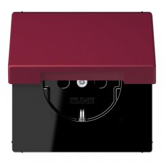 Kontaktligzda SCHUKO, 16 A 250 V ~, ar vāciņu, Serie LS, le rubis