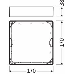 Montāžas rāmis DOWNLIGHT SLIM SQUARE FRAME 155 WT