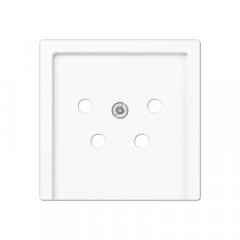 Centrālplate 4-polige PTT-kontaktligzda, duroplast antibakteriāls, Serie AS, balts