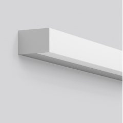 Gaismeklis AVIATO, 12...17 W, 1500...2200 lm, 930, 940, silver, on/off Ceiling and wall luminaires, L 902 B 56 H 82, Plastic (PMMA) opal