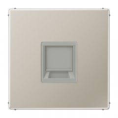 Virsma (ar fiksatoru) modulārai datu rozetei 1-vietīga, UMA-CAT6A, Serie LS, krāsa nerūsējošais tērauds