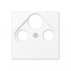 Centrālplate unversālā Sat/BK, termoplasts lakots, Serie A, sniegbalts matēts