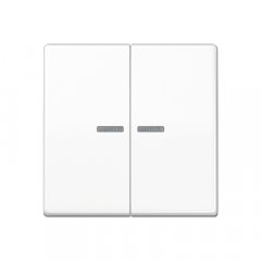 Taustiņs KNX slēdzim ar indikācijas logu 2-viet, duroplasts, Serie AS, balts