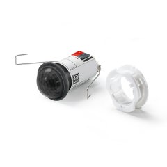 Recessed ceiling-mounted presence detector 360°, range approx. Ø 8 m, KNX bus, remotely controlled