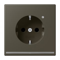 Kontaktligzda SCHUKO, 16 A 250 V ~, ar LED apgaismojumu, ar bērnu drošību, Serie LS, ombre naturelle 31