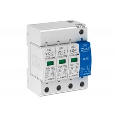 Pārsprieguma novadītājs V20 3+1 versija 150V V20-C 3+NPE-150