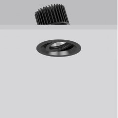 LEVIDO SWING round, 13 W, 840 lm, 830, black, on/off Recessed projectors, D 91 H 2 HEL 92, 24°