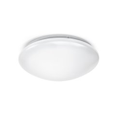 LED round light, 12 W, colour temperature approx. 3000 K (warm white) with integrated high-frequency detector and an additional switching output