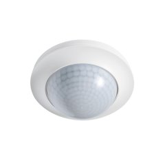 360° ceiling-mounted presence detector, recessed, range Ø 24 m, control of 2 lighting groups, HVAC, remotely controlled