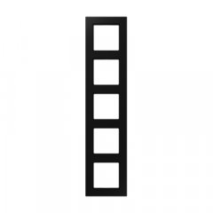 Rāmītis 5-vietīgs, vertikālā un horizontālā montāža, termoplasts krāsots, A 550, grafītmelns matēts