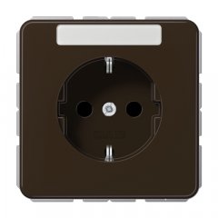 Kontaktligzda SCHUKO, 16 A 250 V ~, ar bērnu drošību, duroplasts, Serie CD, brūns