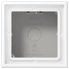 Kārba v/a montāžai 1-viet, Serie LS, sniegbalts matēts