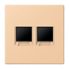 Virsma (ar fiksatoru) modulārai datu rozetei 2-vietīga, UMA-CAT6A, termoplasts lakots, Serie LS, terre sienne claire 31