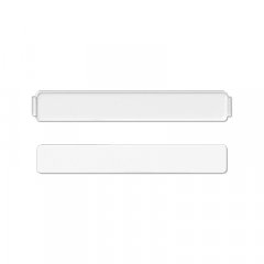 Caurspīdīgs vāks ar ieliktni marķēšanas laukam 9 x 58 mm, CD sērija, ieliktnis balts