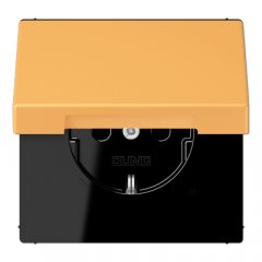 Kontaktligzda SCHUKO, 16 A 250 V ~, ar vāciņu, Serie LS, ocre jaune clair